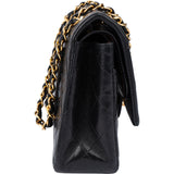 Chanel Quilted Lambskin 24K Gold Medium Double Flap Crossbody Bag