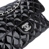 Chanel Quilted Patent Leather Single Flap Crossbody Bag