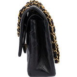 Chanel Quilted Lambskin 24K Gold Medium Double Flap Crossbody Bag