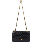 Chanel Quilted Lambskin 24K Gold Medium Double Flap Crossbody Bag