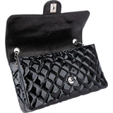 Chanel Quilted Patent Leather Single Flap Crossbody Bag