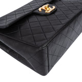 Chanel Quilted Lambskin 24K Gold Jumbo Single Flap Crossbody Bag