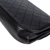 Chanel Quilted Lambskin 24K Gold Half Moon Double Flap Shoulder Bag