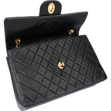 Chanel Quilted Lambskin 24K Gold Jumbo Single Flap Crossbody Bag