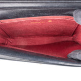 Chanel Quilted Lambskin 24K Gold Half Moon Double Flap Shoulder Bag