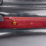 Chanel Quilted Lambskin 24K Gold Half Moon Double Flap Shoulder Bag