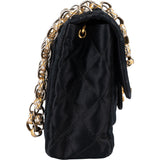 Chanel Quilted Satin Single Flap Crossbody Bag