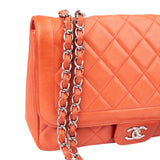 Chanel Quilted Lambskin Palladium Single Flap Crossbody Bag