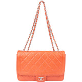 Chanel Quilted Lambskin Palladium Single Flap Crossbody Bag