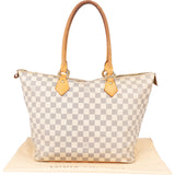 Louis Vuitton Damier Azur Monogram Saleya MM Handbag