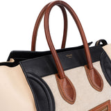 Celine Canvas Tricolor Luggage Handbag