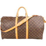 Louis Vuitton Canvas Monogram Keepall 55 Bandouliere