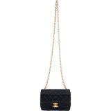 Chanel Quilted Satin Single Flap Crossbody Bag