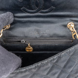 Chanel Quilted Satin Single Flap Crossbody Bag