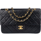 Chanel Quilted Lambskin 24K Gold Medium Double Flap Crossbody Bag