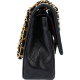 Chanel Quilted Lambskin 24K Gold Medium Double Flap Crossbody Bag