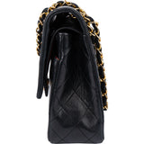 Chanel Quilted Lambskin 24K Gold Medium Double Flap Crossbody Bag