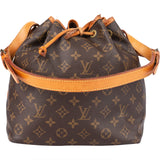 Louis Vuitton Canvas Monogram Sac Noe Petit Shoulder Bag