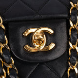 Chanel Quilted Lambskin 24K Gold Medium Double Flap Crossbody Bag
