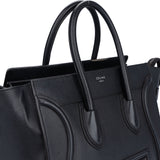 Celine Black Leather Luggage Handbag