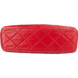 Chanel Rouge Quilted Lambskin CC Shoulder Bag
