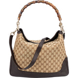 Gucci GG Monogram Bamboo Shoulder Bag