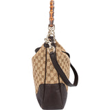 Gucci GG Monogram Bamboo Shoulder Bag