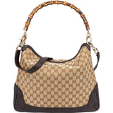 Gucci GG Monogram Bamboo Shoulder Bag