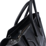 Celine Black Leather Luggage Handbag