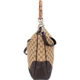 Gucci GG Monogram Bamboo Shoulder Bag
