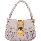 Miu Miu Quilted Lilac Leather City Handbag