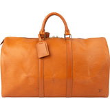 Louis Vuitton Cognac Epi Leather Keepall 50