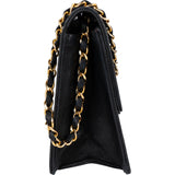 Chanel Quilted Lambskin 24K Gold Single Flap Crossbody Bag