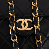 Chanel Quilted Lambskin 24K Gold Single Flap Crossbody Bag