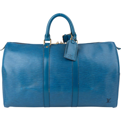 Louis Vuitton Bleu Epi Leather Keepall 45