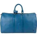 Louis Vuitton Bleu Epi Leather Keepall 45