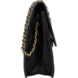 Chanel Quilted Lambskin 24K Gold Single Flap Shoulder Bag