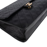 Chanel Quilted Lambskin 24K Gold Single Flap Shoulder Bag