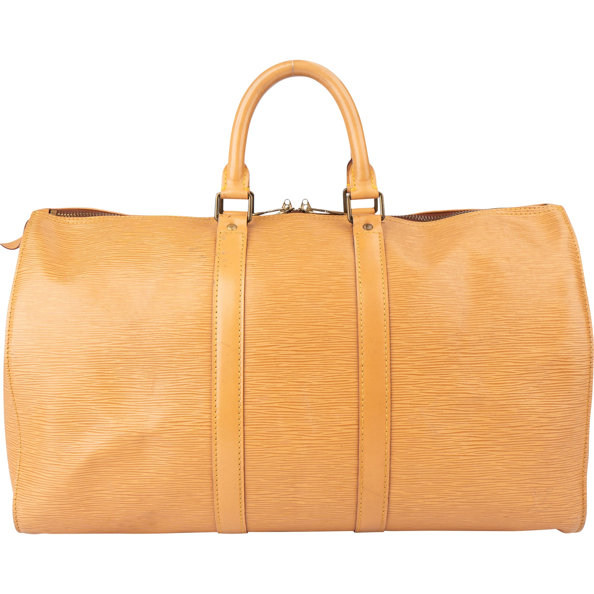 Louis Vuitton Beige Epi Leather Keepall 45 - vintageandkickz