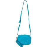 Gucci Blue Nubuk Leather GG Soho Crossbody Bag