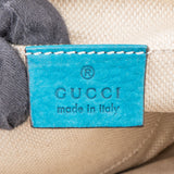 Gucci Blue Nubuk Leather GG Soho Crossbody Bag