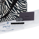 Prada Triangle Canapa Zebra Print Handbag