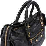 Balenciaga Black Leather City Handbag