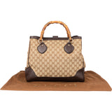 Gucci GG Monogram Bamboo Handbag