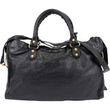 Balenciaga Black Leather City Handbag