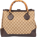 Gucci GG Monogram Bamboo Handbag
