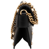 Gucci Black Leather Queen Margaret Bee Shoulder Bag