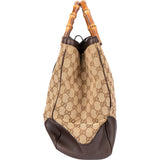 Gucci GG Monogram Bamboo Handbag
