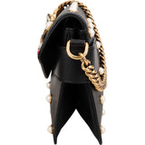 Gucci Black Leather Queen Margaret Bee Shoulder Bag