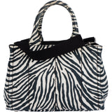 Prada Triangle Canapa Zebra Print Handbag